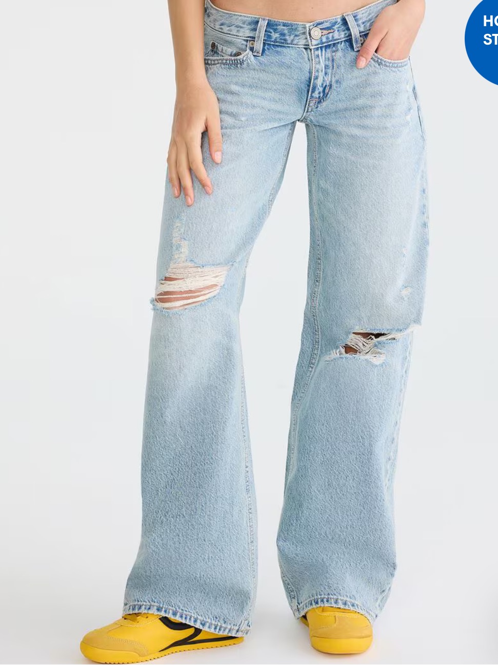 Aero Baggy Wide Leg Jeans *Short